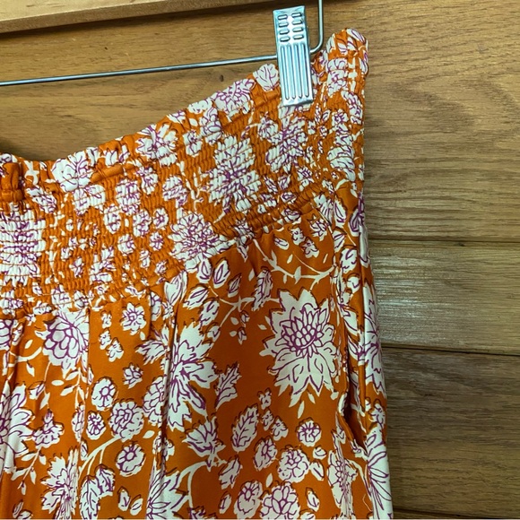 Maeve Saria orangle floral print pull on pants - Picture 3 of 7